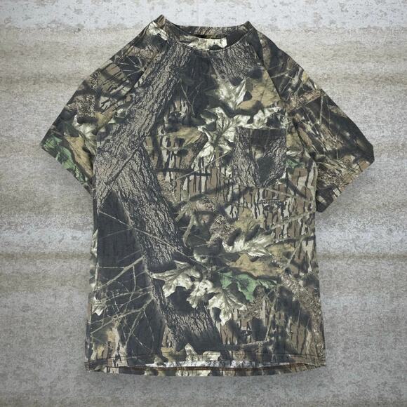 Mossy Oak Other - Vintage 90s Mossy Oak Shirt Mens XL Hunting Camo Cotton Short Sleeve Woodland
